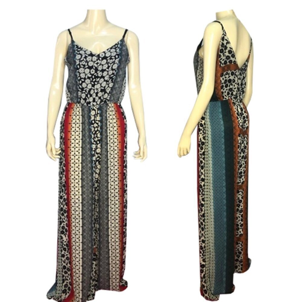 🆕 MIMI CHICA graphic maxi boho Dress Size M